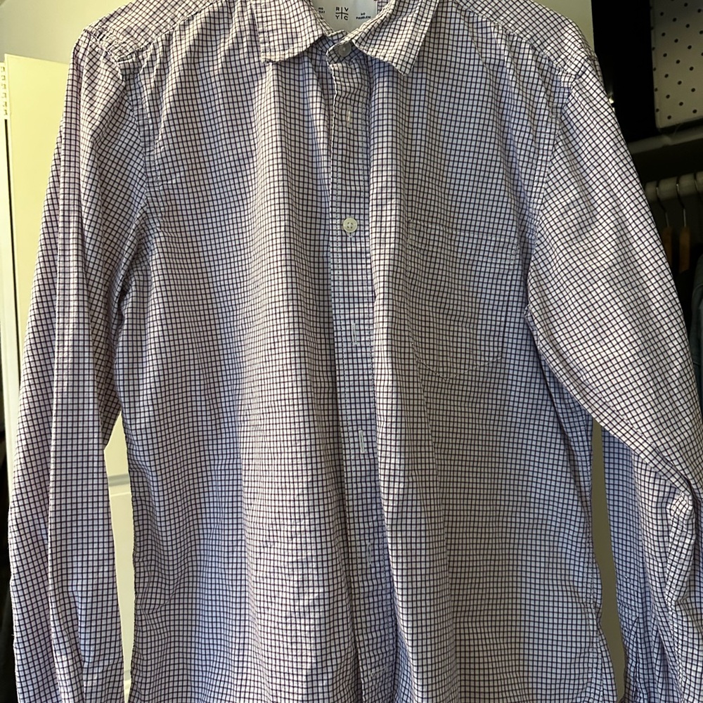 Men's purple Checkered Shirt